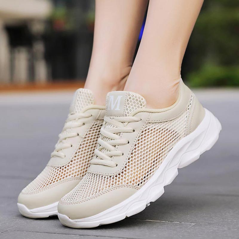 Luxury Lifestyle Online - Verão respirável tênis feminino malha sapatos